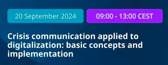 2O septembre - Santé Numérique & Gestion de crise. Digitalisation des services de santé. Master class gratuite animée par Natalie Maroun de 9h à 13h.