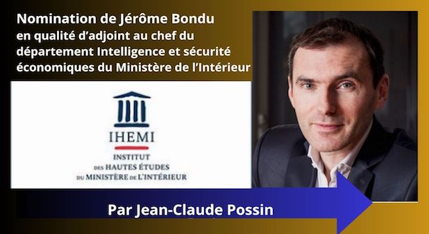 Message personnel de félicitations de Jean-Claude Possin à Jérôme Bondu. IHEMI