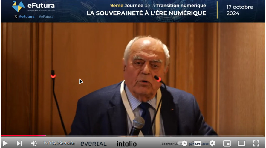 Souveraineté Numérique : intervention d'Alain Juillet à Efutura