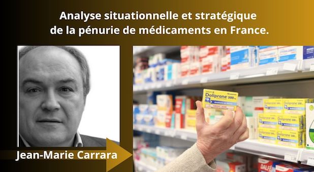 Analyse situationnelle et stratégique de la pénurie de médicaments en France. Par Jean-Marie Carrara.